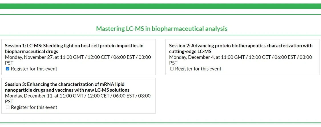 SelectScience: Mastering LC-MS in biopharmaceutical analysis - Session 1: LC-MS: Shedding light on host cell protein impurities in biopharmaceutical drugs