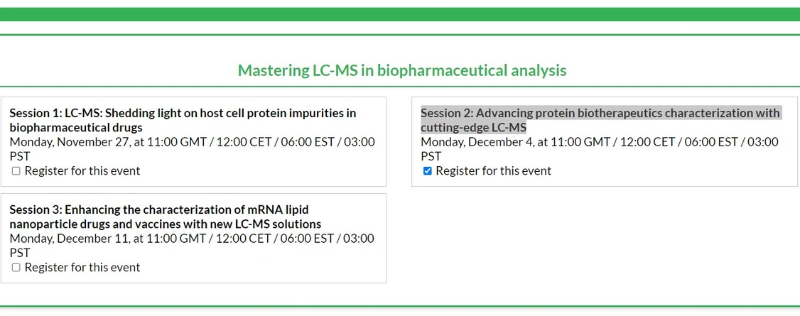 SelectScience: Mastering LC-MS in biopharmaceutical analysis - Session 2: Advancing protein biotherapeutics characterization with cutting-edge LC-MS