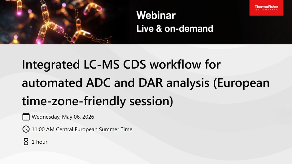 Thermo Fisher Scientific: Integrated LC-MS CDS workflow for automated ADC and DAR analysis
