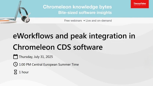 eWorkflows and peak integration in Chromeleon CDS software