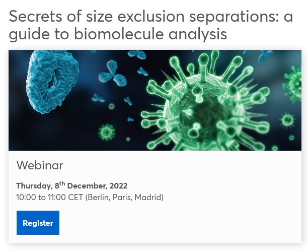 VWR: Secrets of size exclusion separations: a guide to biomolecule analysis