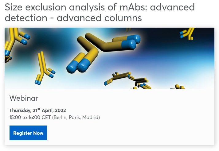 VWR: Size exclusion analysis of mAbs: advanced detection - advanced columns