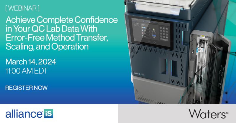 Waters Corporation: Achieve complete confidence in your QC lab data with error-free method transfer, scaling, and operation