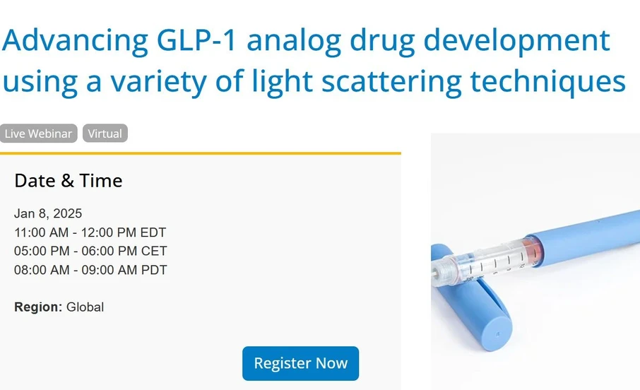 Waters Corporation: ​Advancing GLP-1 analog drug development using a variety of light scattering techniques​