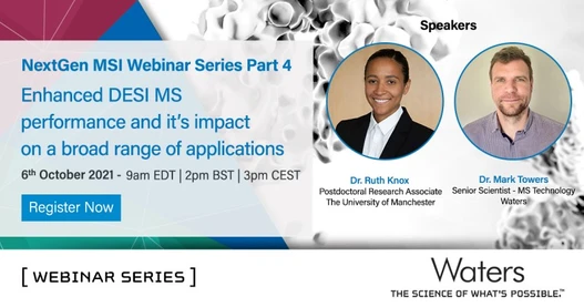 Enhanced DESI MS performance and it’s impact on a broad range of applications; from forensics to biocataysis engineering