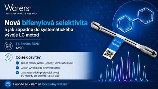 Pozvánka na Waters webinář týkající se nových kolon Waters Biphenyl