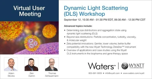 Midwest Virtual Dynamic Light Scattering (DLS) Workshop
