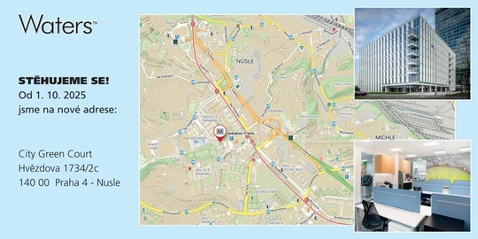 Česká pobočka Waters na nové adrese