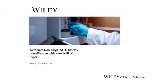 Automate Non-Targeted LC-MS/MS Identification with KnowItAll LC Expert
