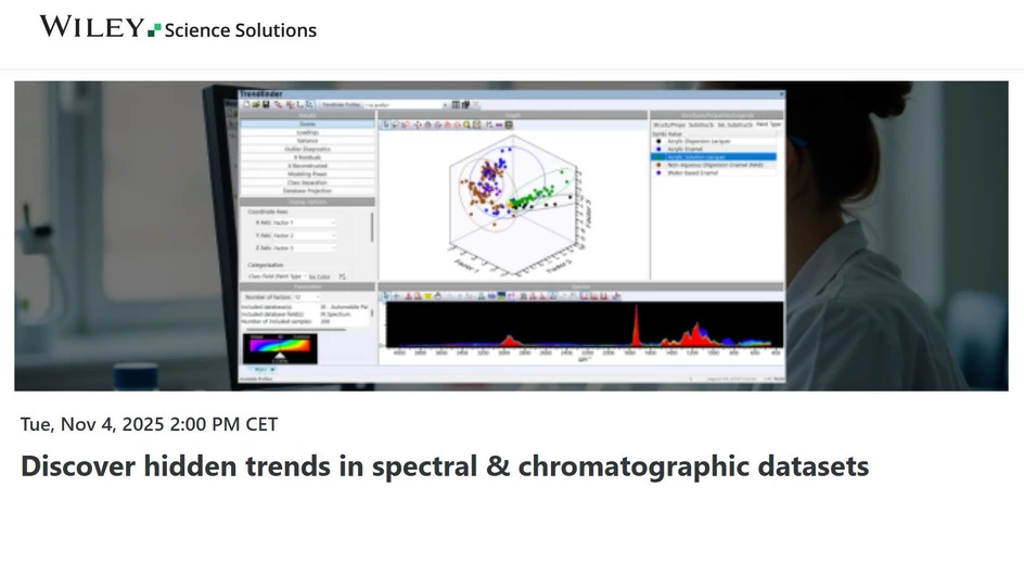 Wiley: Discover hidden trends in spectral & chromatographic datasets