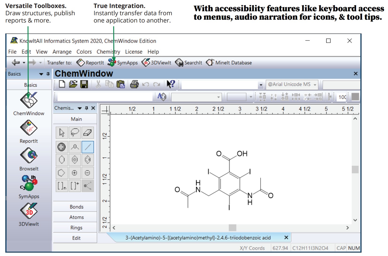 Wiley ChemWindow software pro kreslení chemických struktur