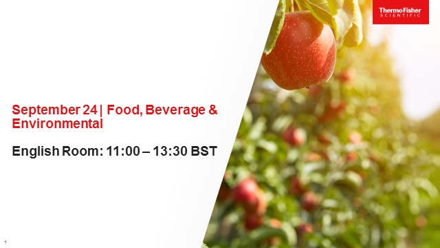 Thermo Scientific: LC-MS User Meeting 2020 - Environmental & Food Safety - English Session